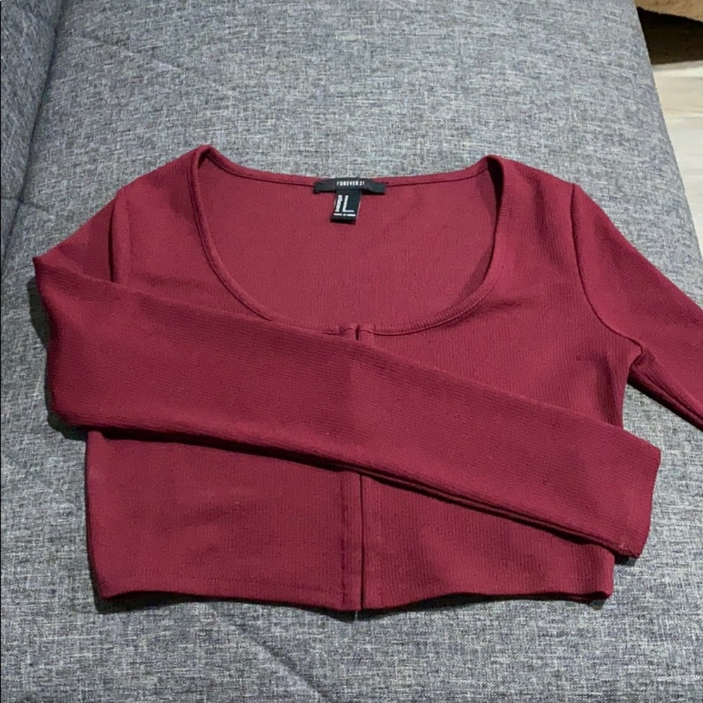 Long sleeve crop top